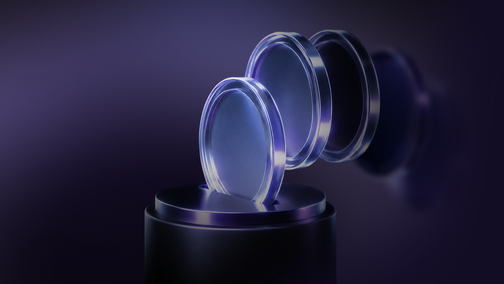 A violet block confirmation artwork