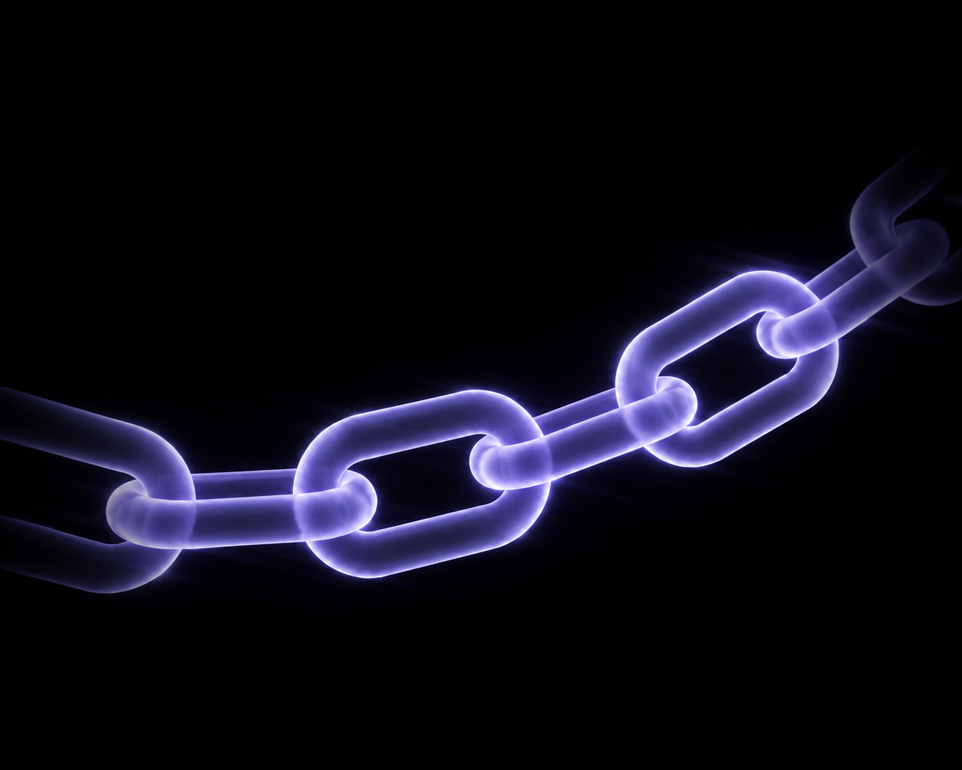 A luminous violet chain