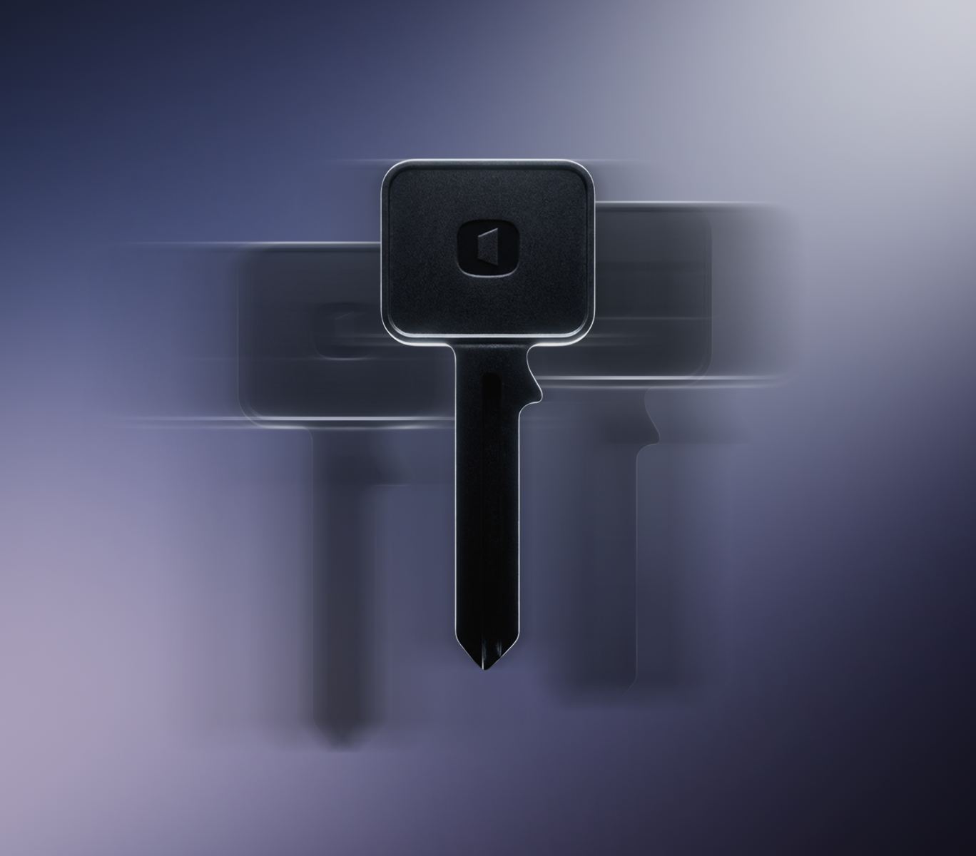 A secure device rendered in purple light